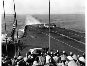 Navy F2H Banshee Jet & USS Randolph  2691