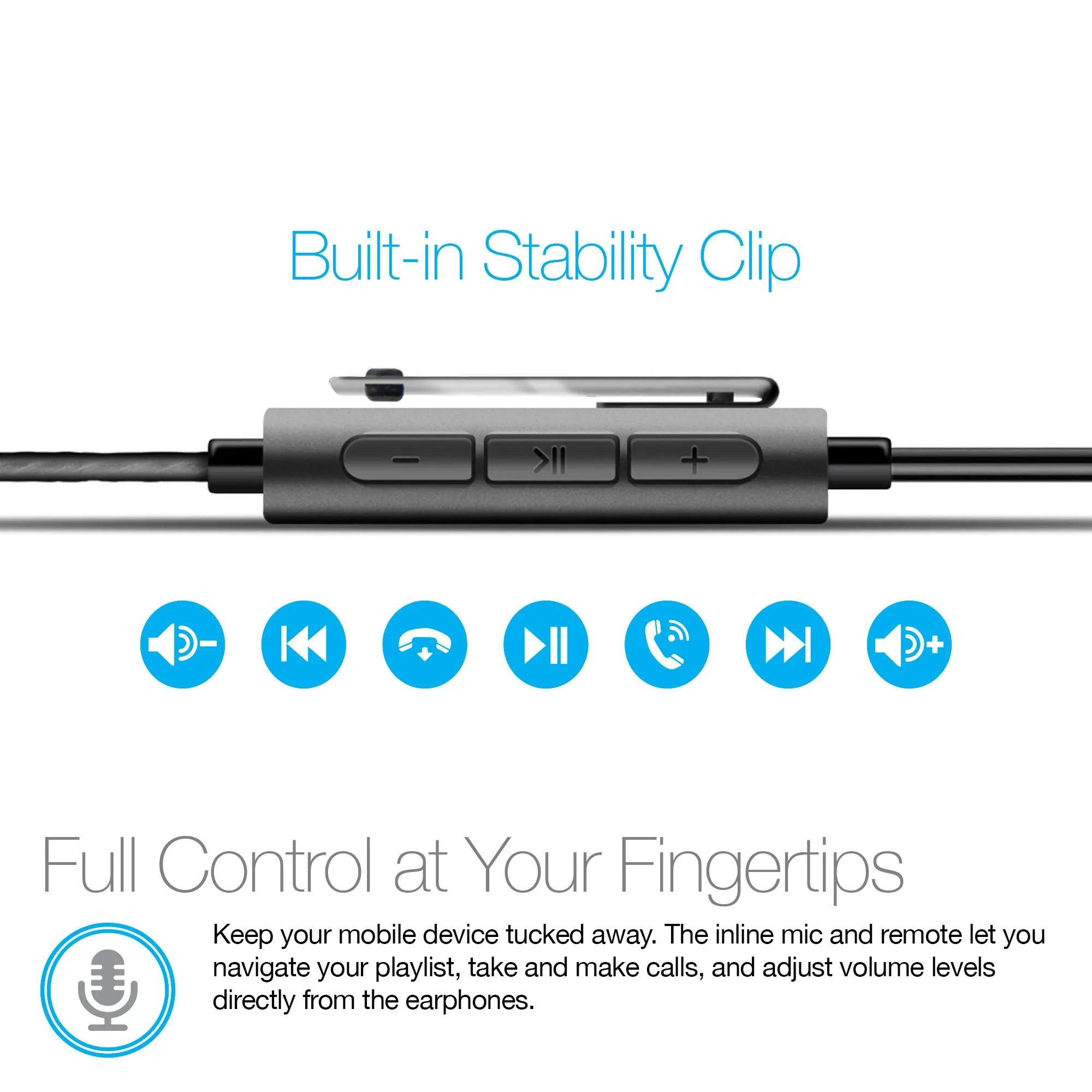 Naztech X1 Active Noise Cancelling Wired Earbuds
