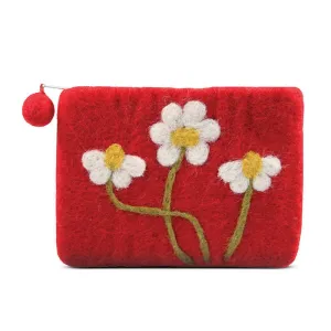Needle Daisy Flowers Coin Purse