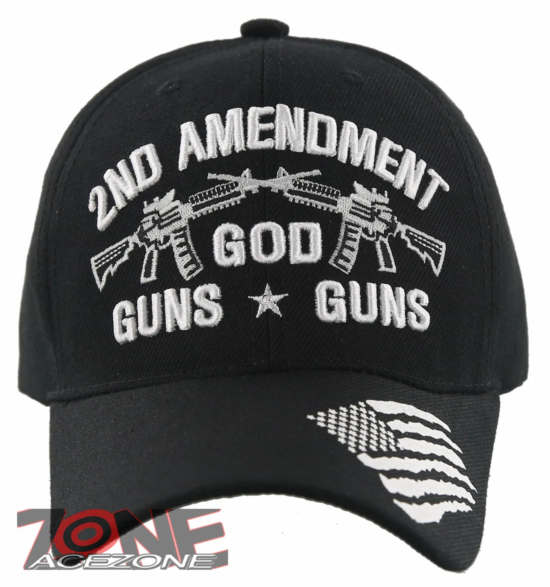 NEW! 2ND AMENDMENT HOMELAND SECURITY RIGHT TO BARE ARMS GOD CAP HAT BLACK
