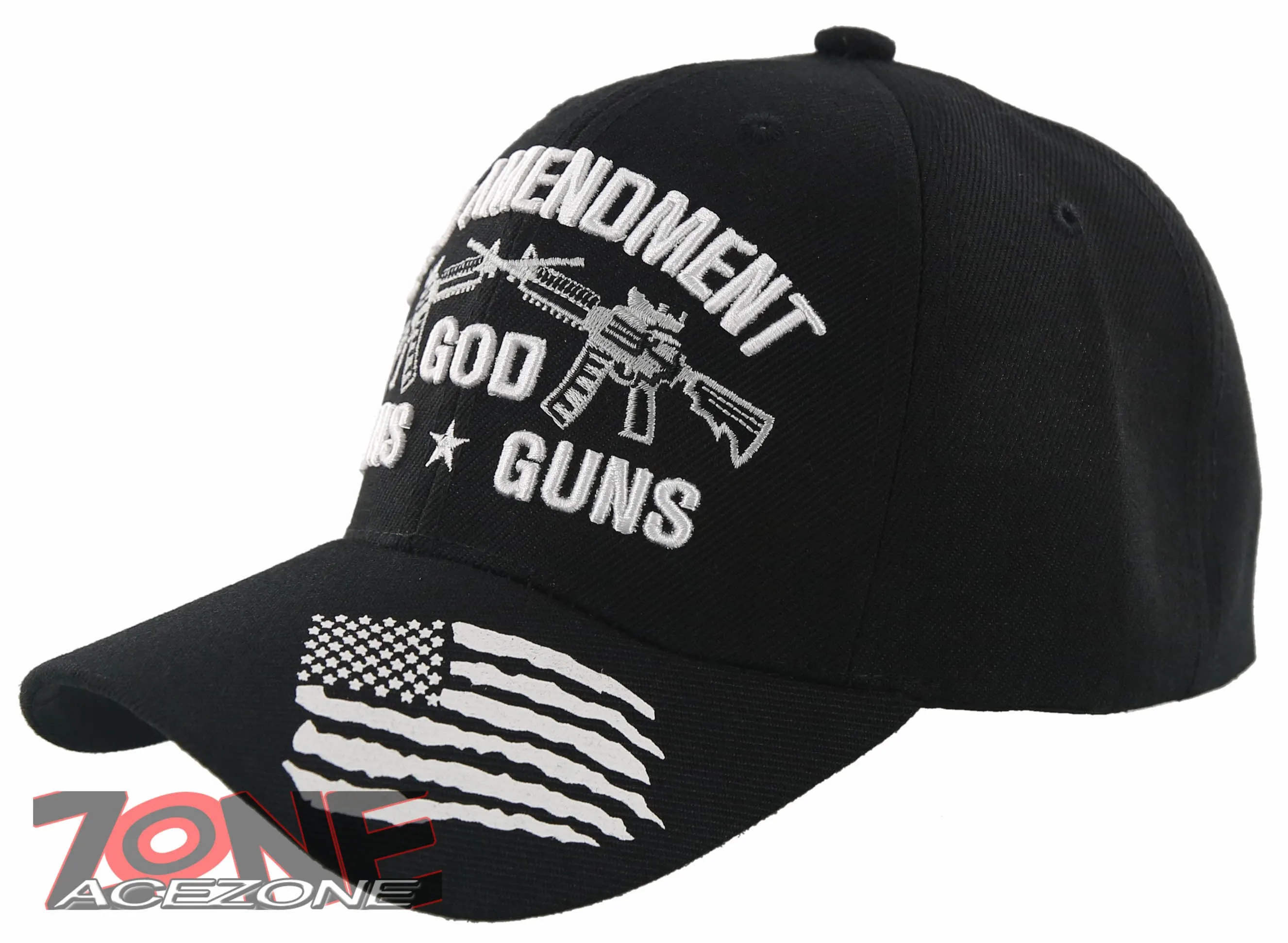 NEW! 2ND AMENDMENT HOMELAND SECURITY RIGHT TO BARE ARMS GOD CAP HAT BLACK