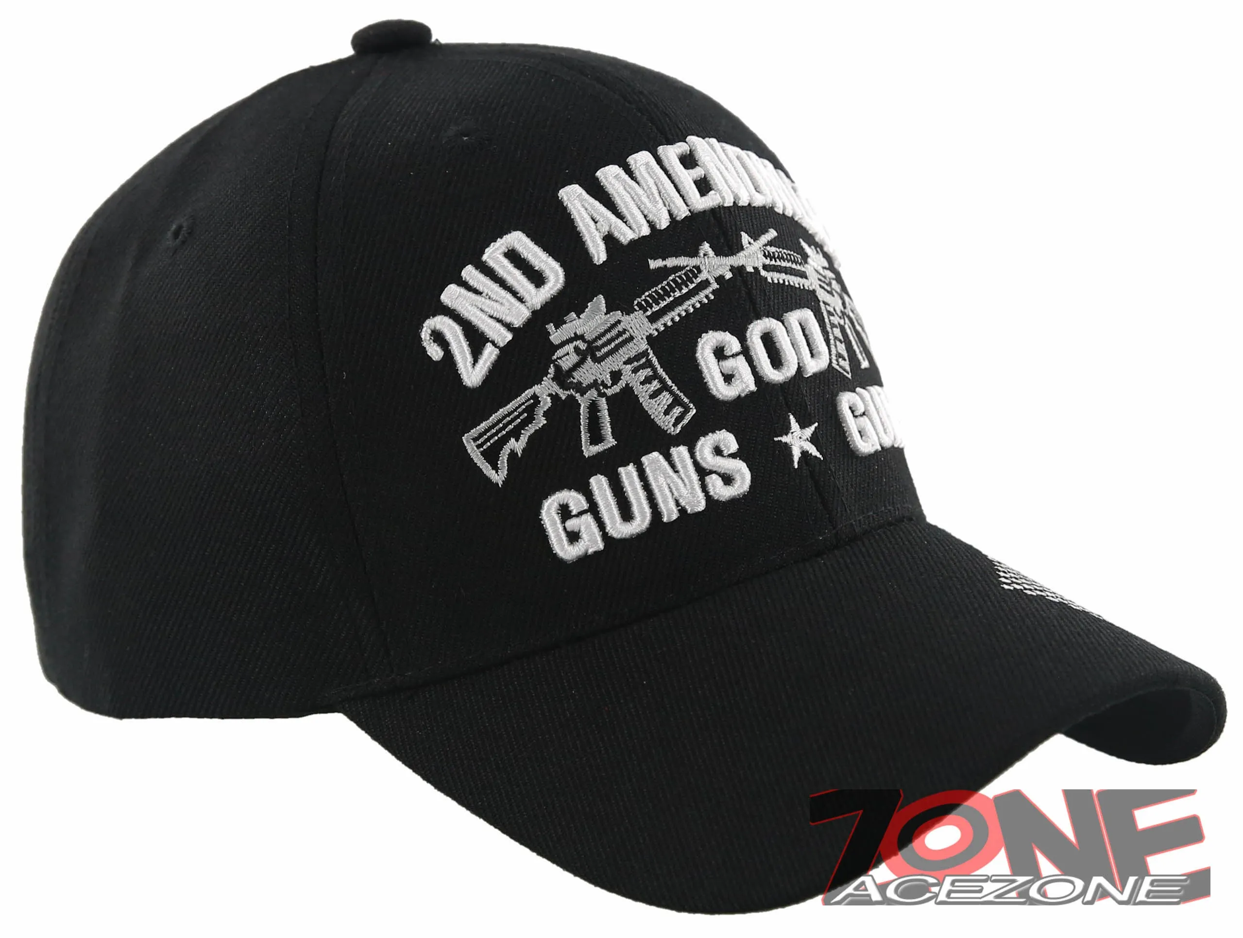 NEW! 2ND AMENDMENT HOMELAND SECURITY RIGHT TO BARE ARMS GOD CAP HAT BLACK