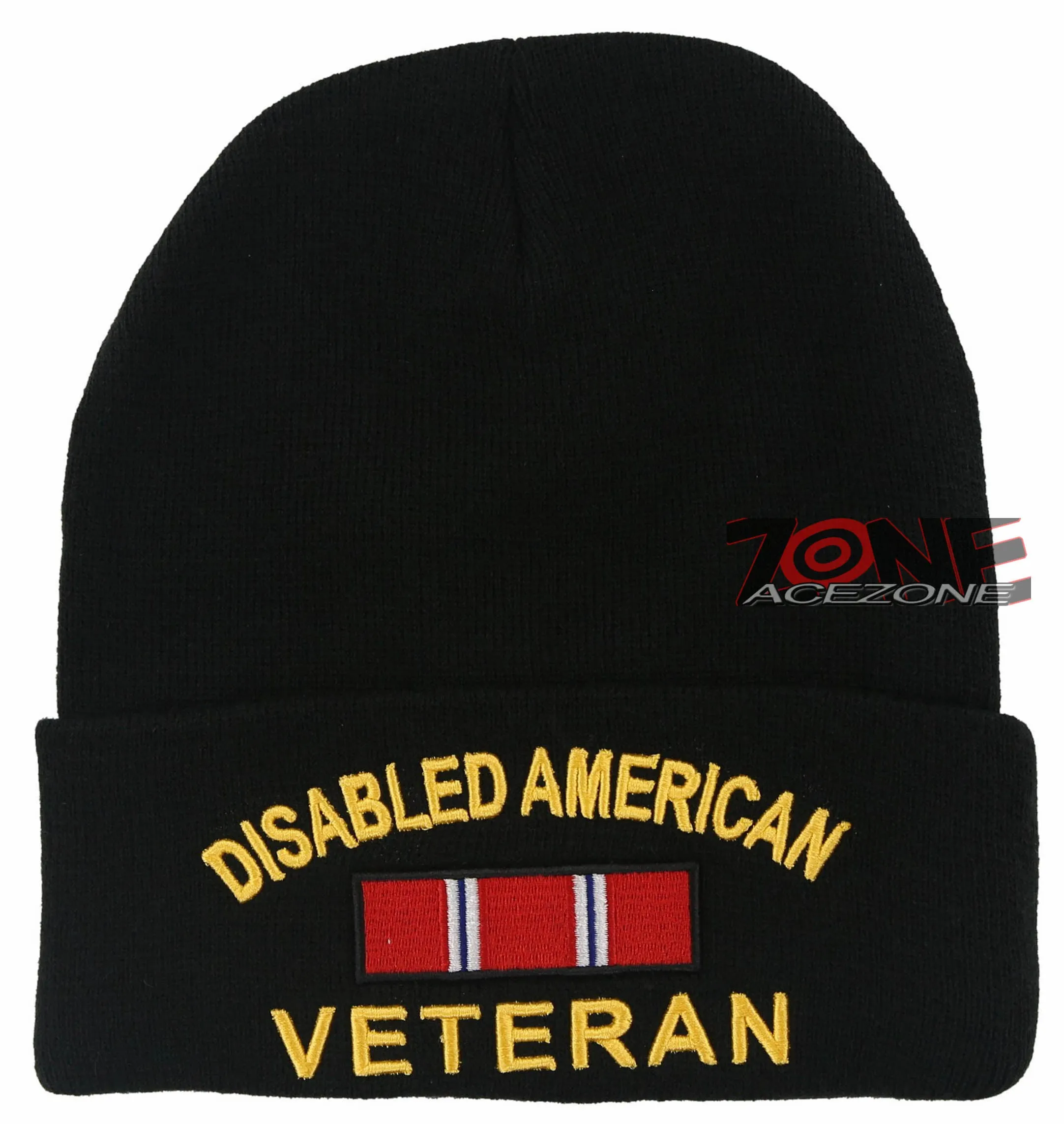 NEW! DISABLED AMERICAN VETERAN BEANIE CAP HAT BLACK