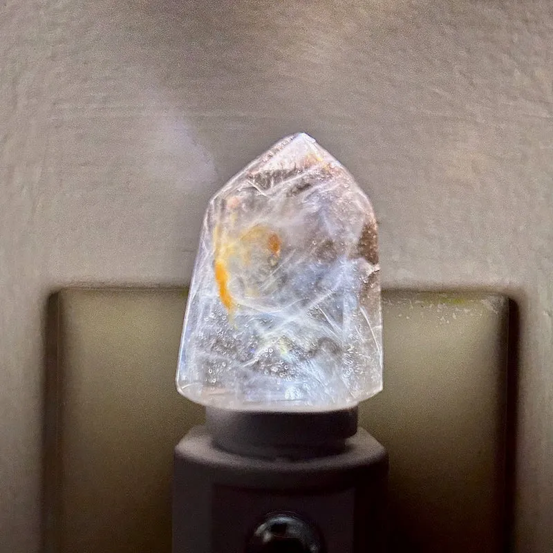 Night Light with Smoky Quartz Crystal