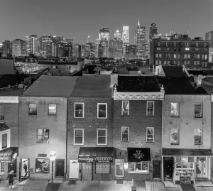 Night View of South Street Façades between 18th and 20th Street, Philadelphia