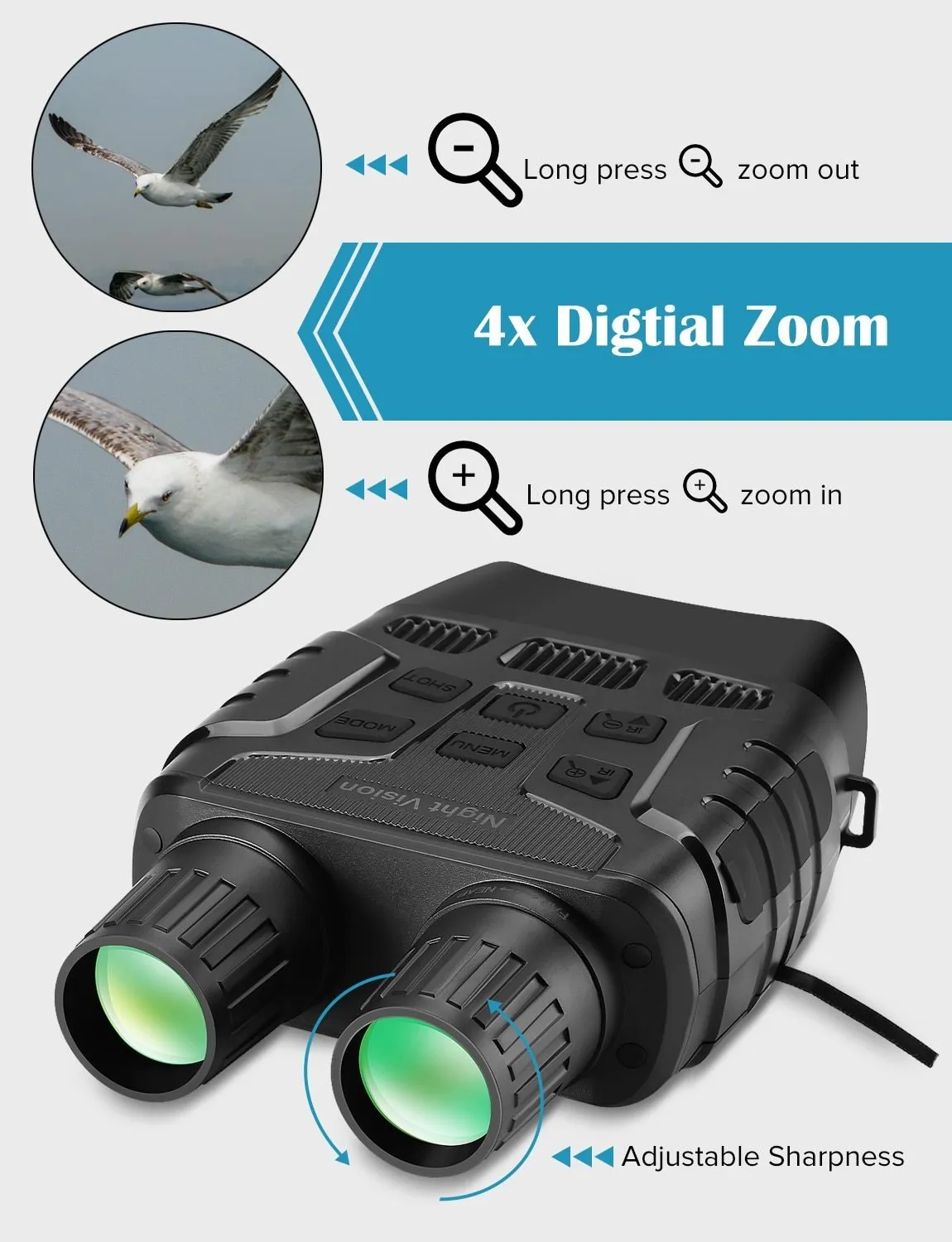 Night Vision Device Binoculars 300 Yards Digital