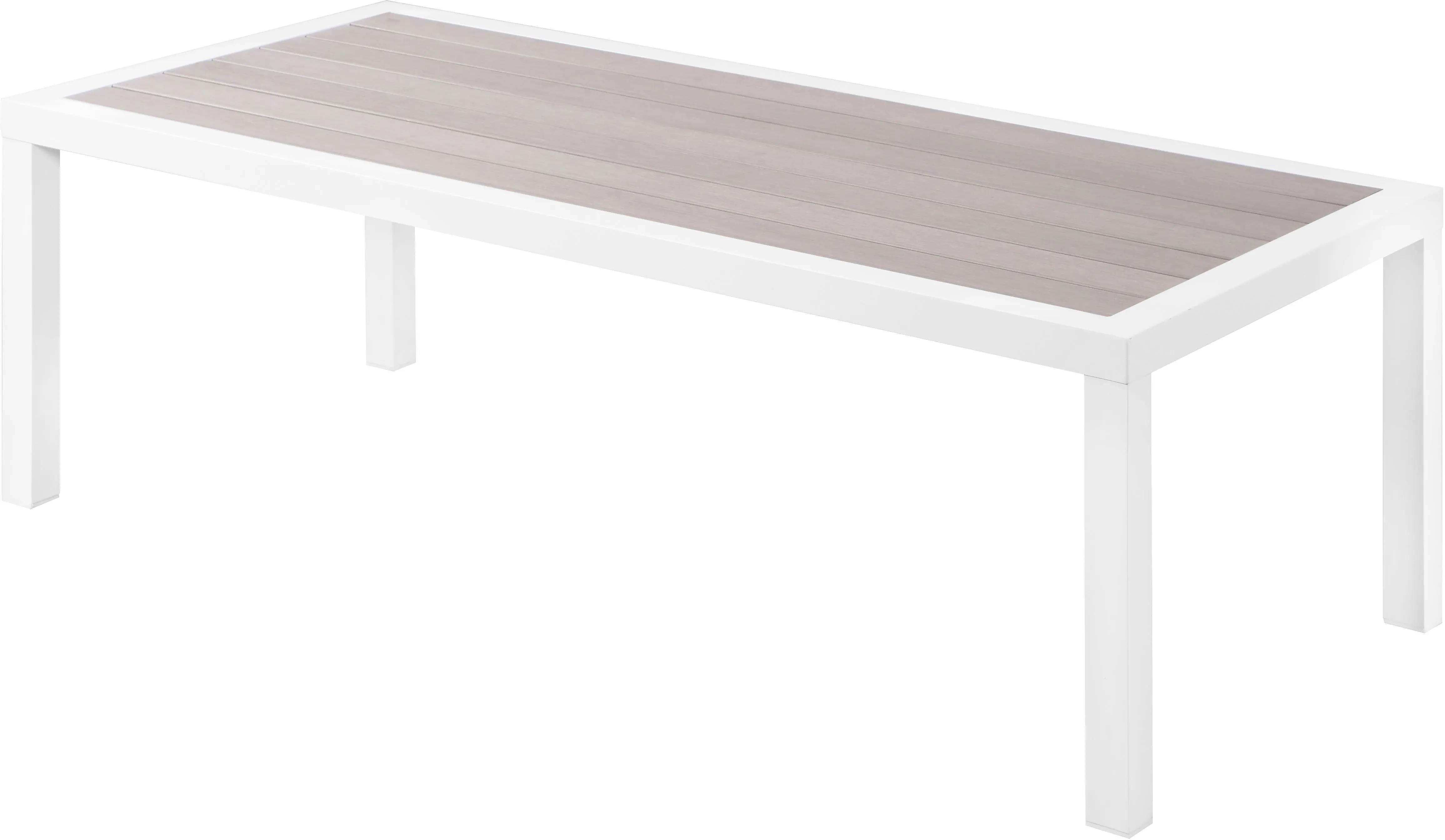 Nizuc Grey manufactured wood Outdoor Patio Aluminum Coffee Table