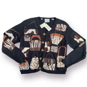 NWT Vintage Purse Fanatic Cardigan M.C.X Signature