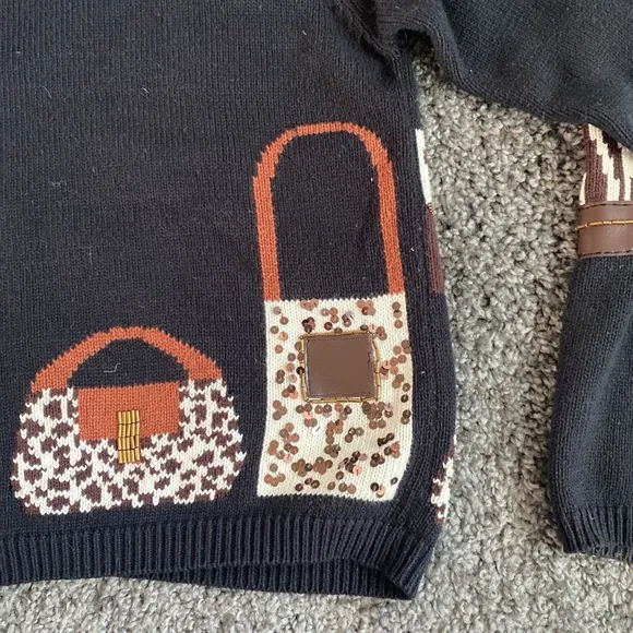 NWT Vintage Purse Fanatic Cardigan M.C.X Signature
