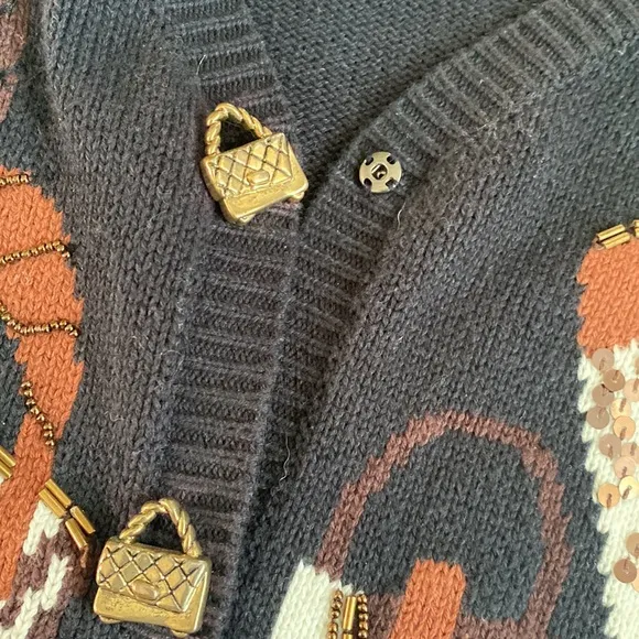 NWT Vintage Purse Fanatic Cardigan M.C.X Signature