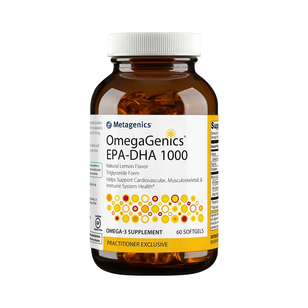 OmegaGenics® EPA-DHA 1000 <br>Triglyceride Form Helps Support Cardiovascular, Musculoskeletal, & Immune System Health*