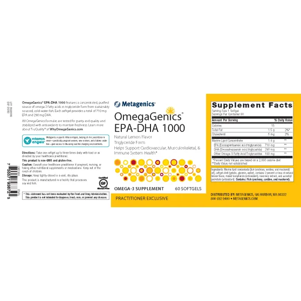 OmegaGenics® EPA-DHA 1000 <br>Triglyceride Form Helps Support Cardiovascular, Musculoskeletal, & Immune System Health*
