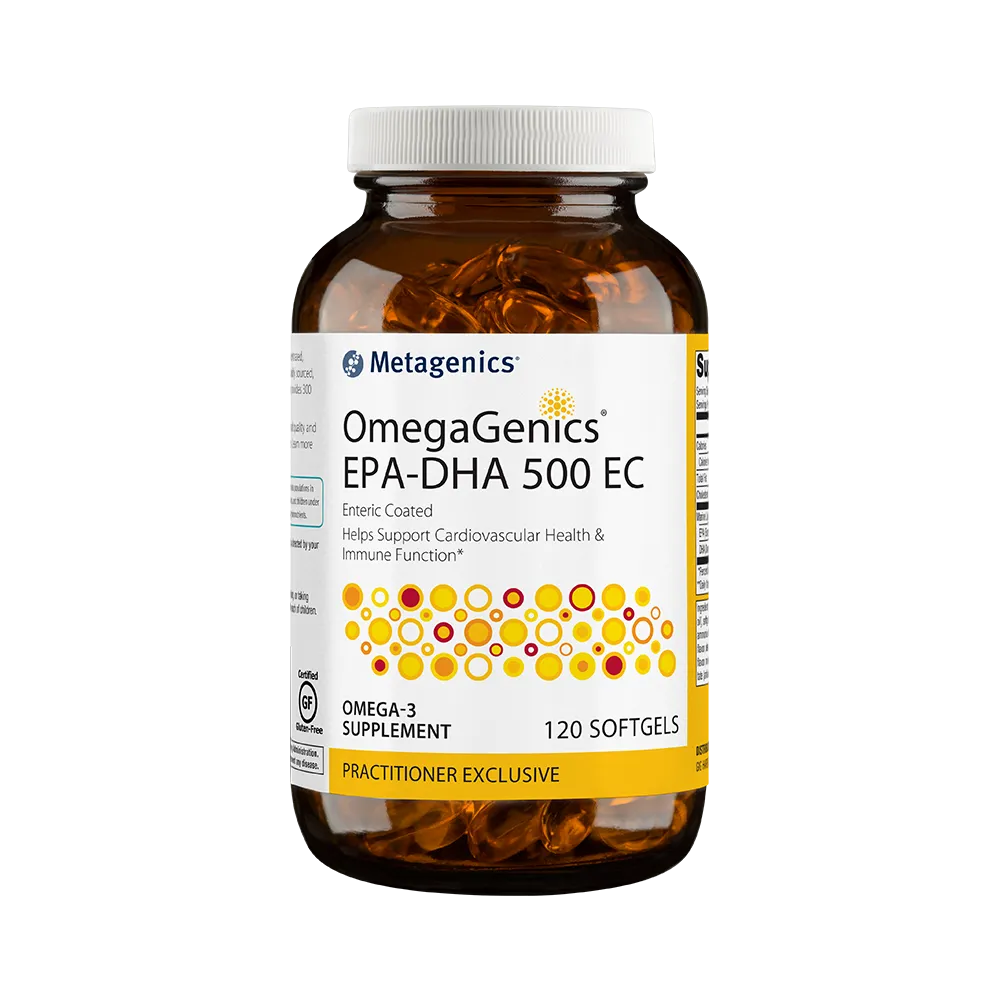 OmegaGenics® EPA-DHA 500 EC <br>Enteric Coated Helps Support Cardiovascular Health & Immune Function*
