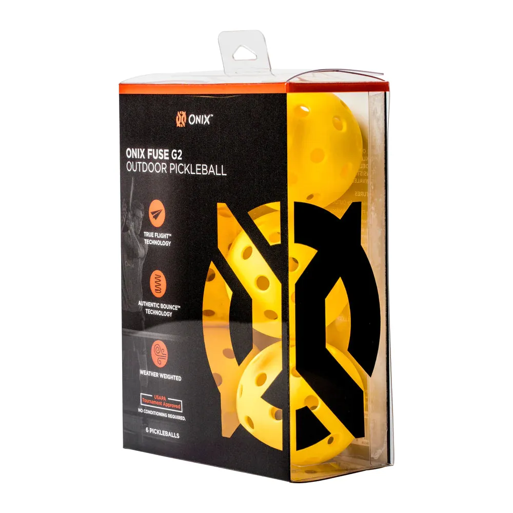 Onix Fuse G2 outdoor Yellow/orange - 6 balls pack