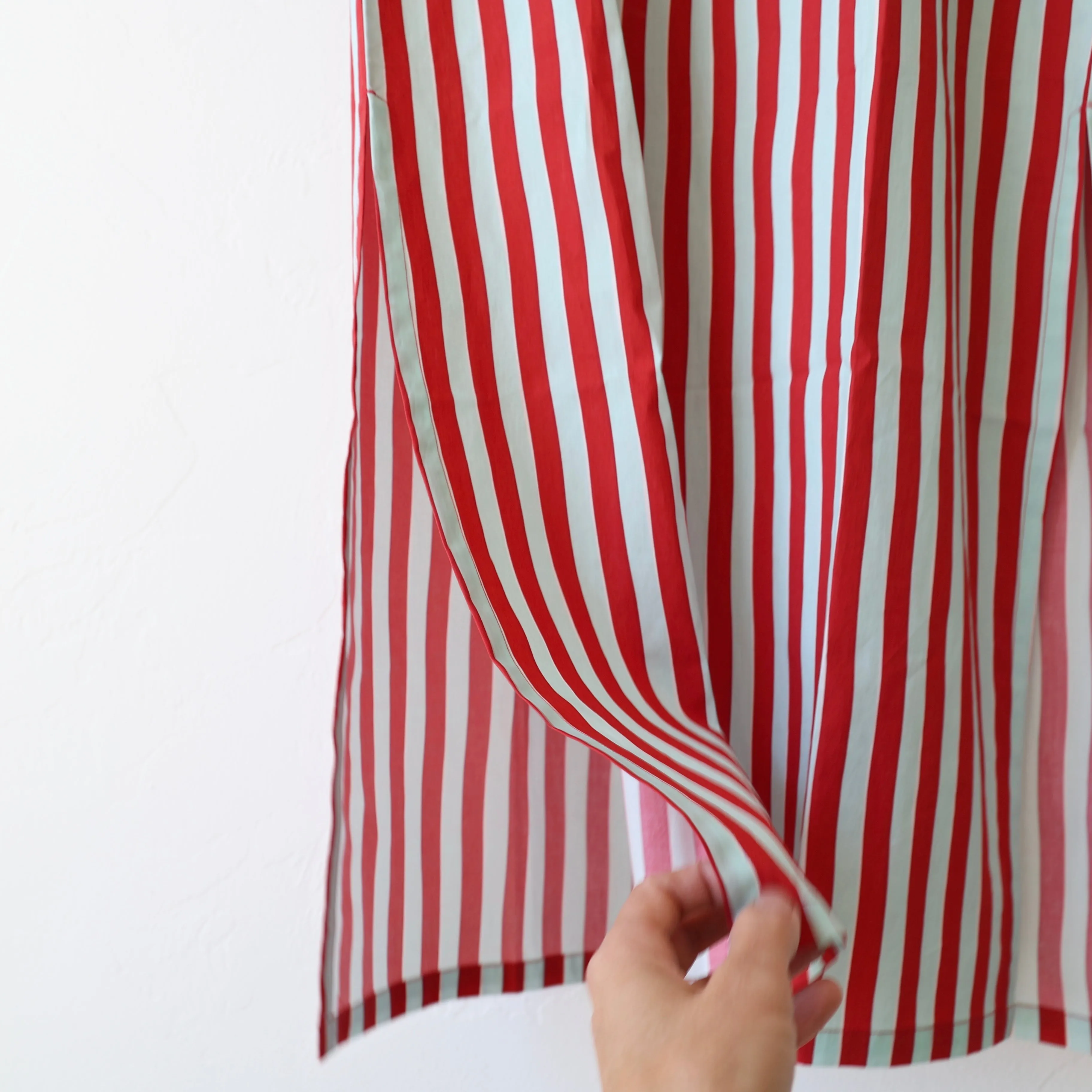 P. Le Moult Sailor Collar Night Dress - Red Stripes