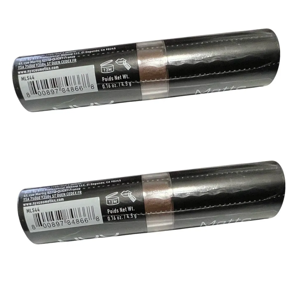 Pack of 2 NYX Matte Lipstick, Minx MLS44