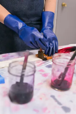 Painting Plant-Based Yarn at Home