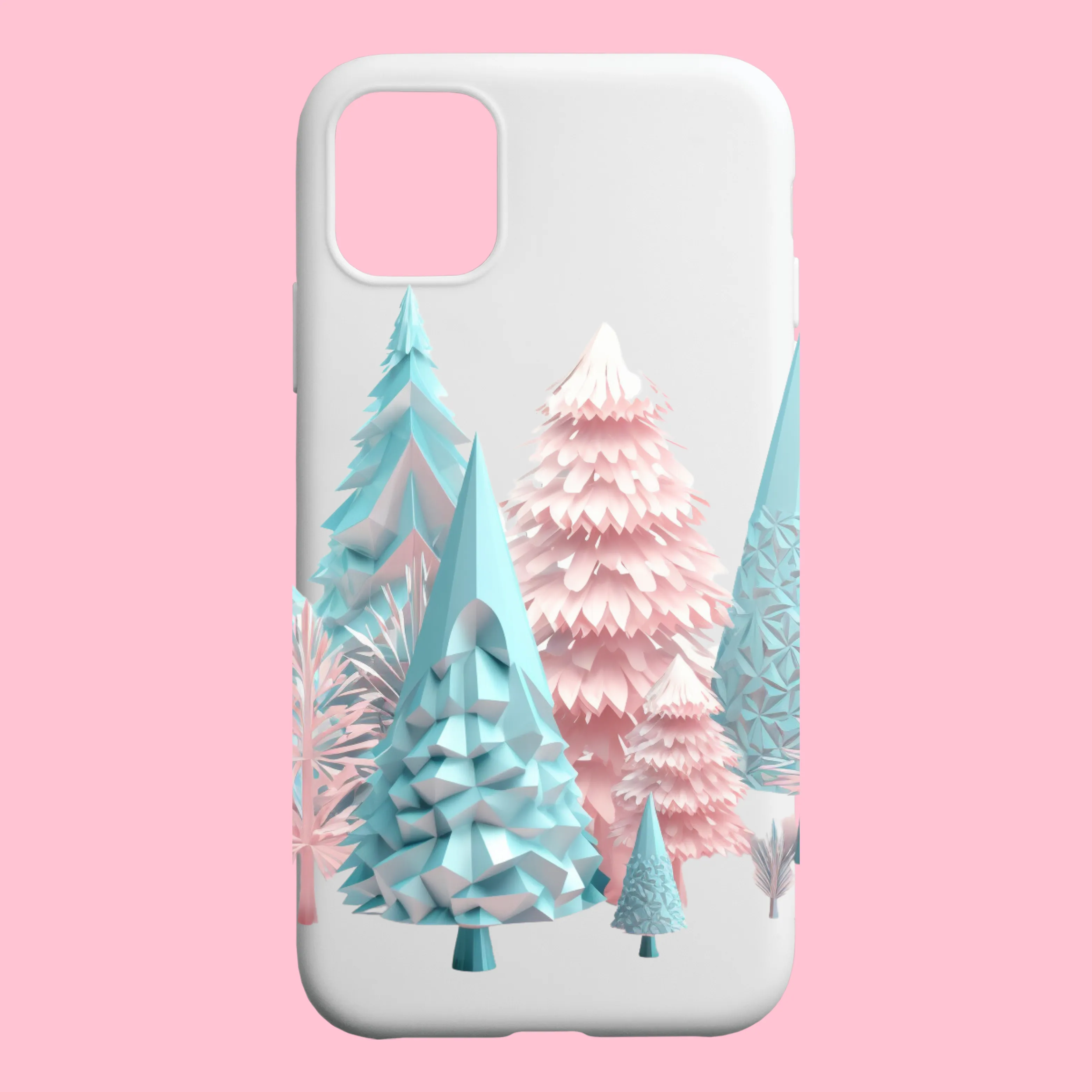 Pastel Christmas Trees Digital Art SETXTREE001