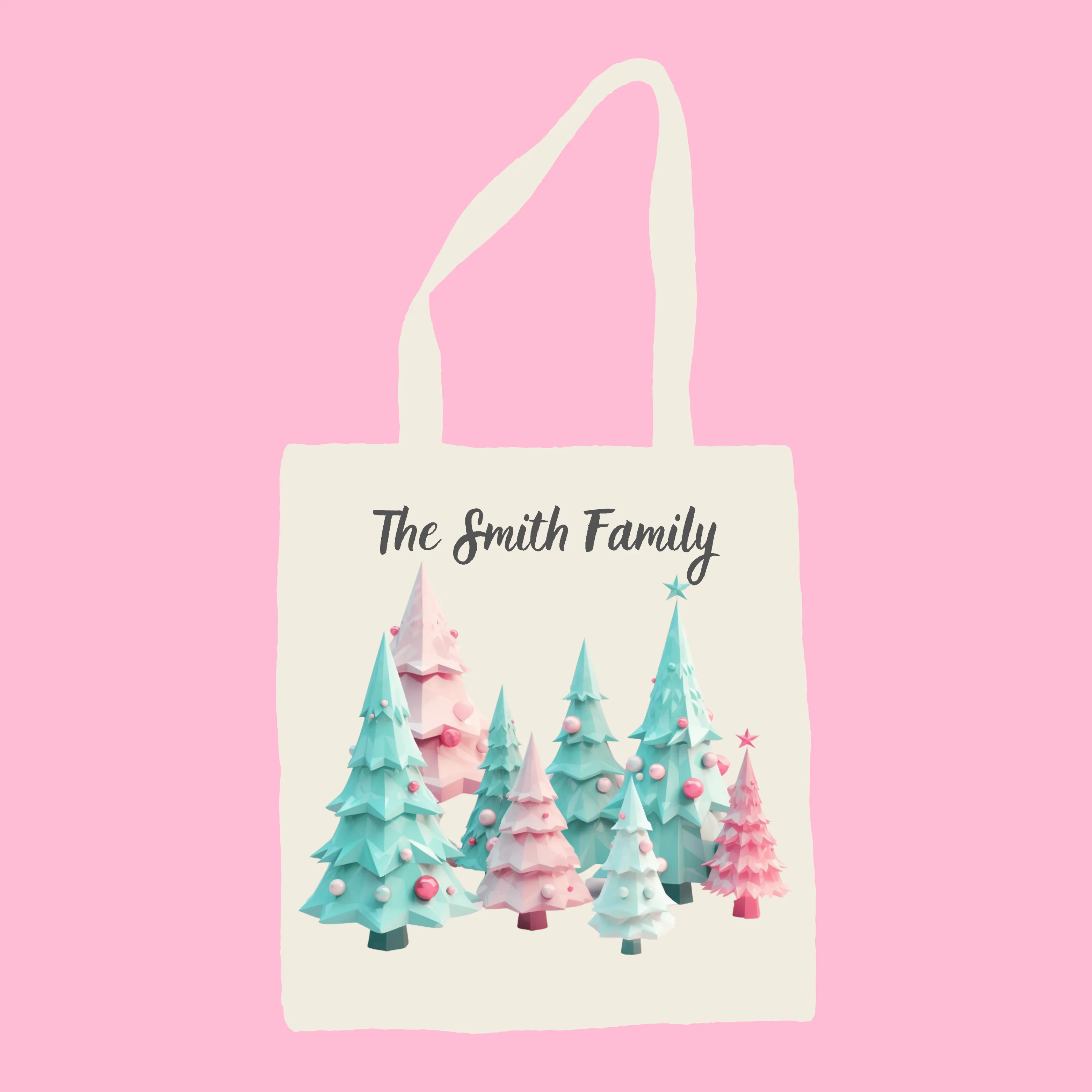 Pastel Christmas Trees Digital Art SETXTREE001