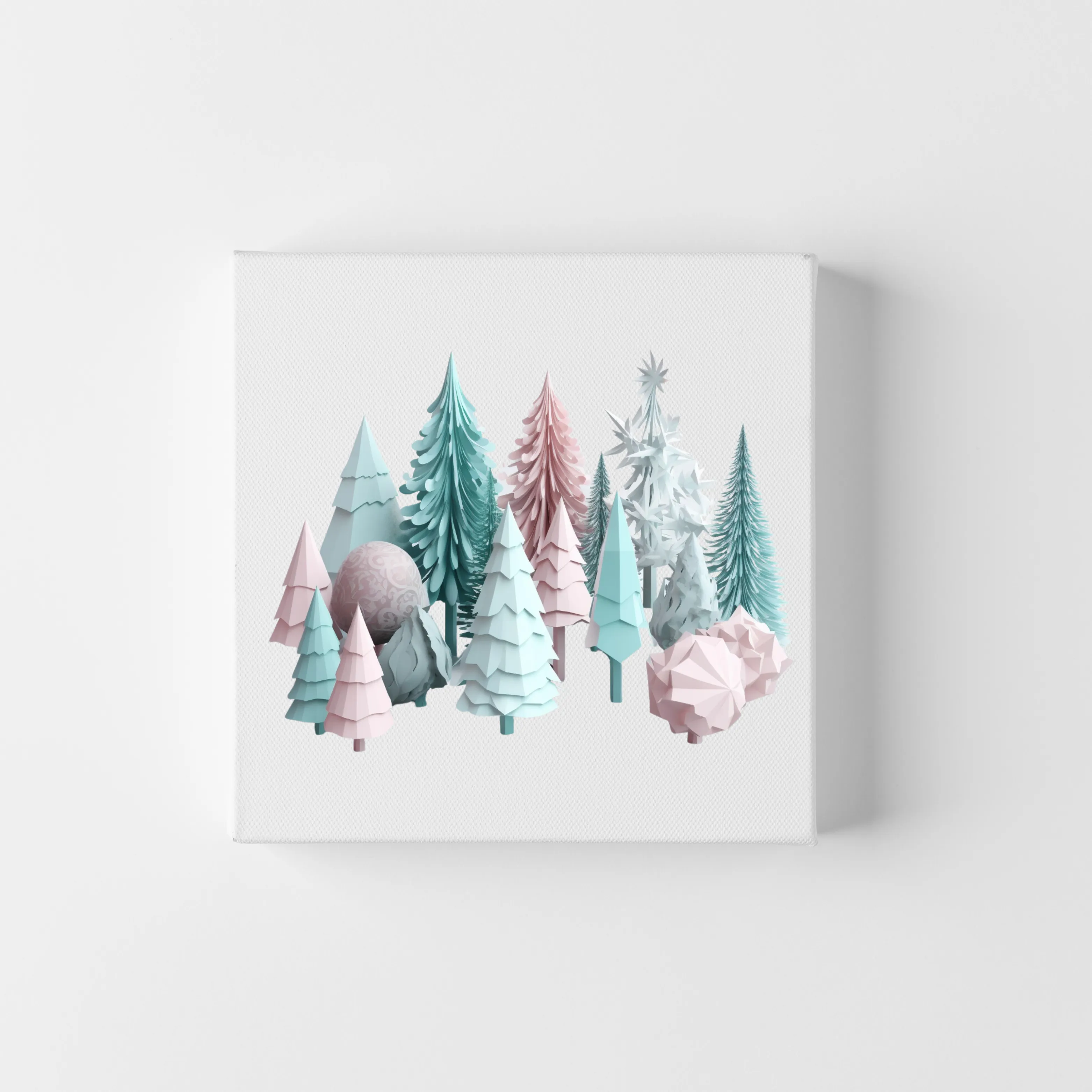 Pastel Christmas Trees Digital Art SETXTREE001