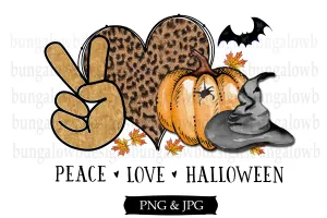 Peace Love Halloween Digital Download