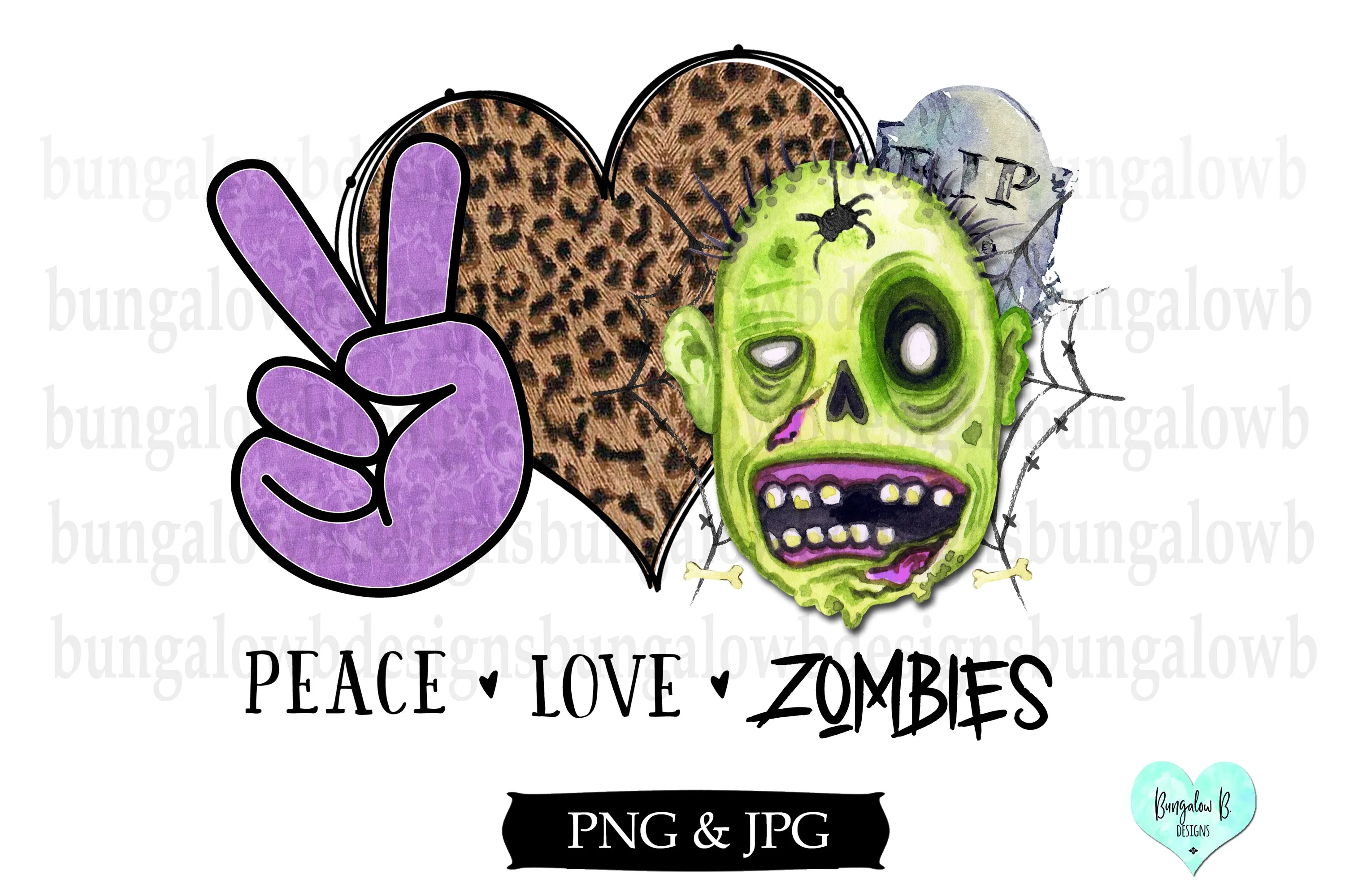Peace Love Zombies Digital Download