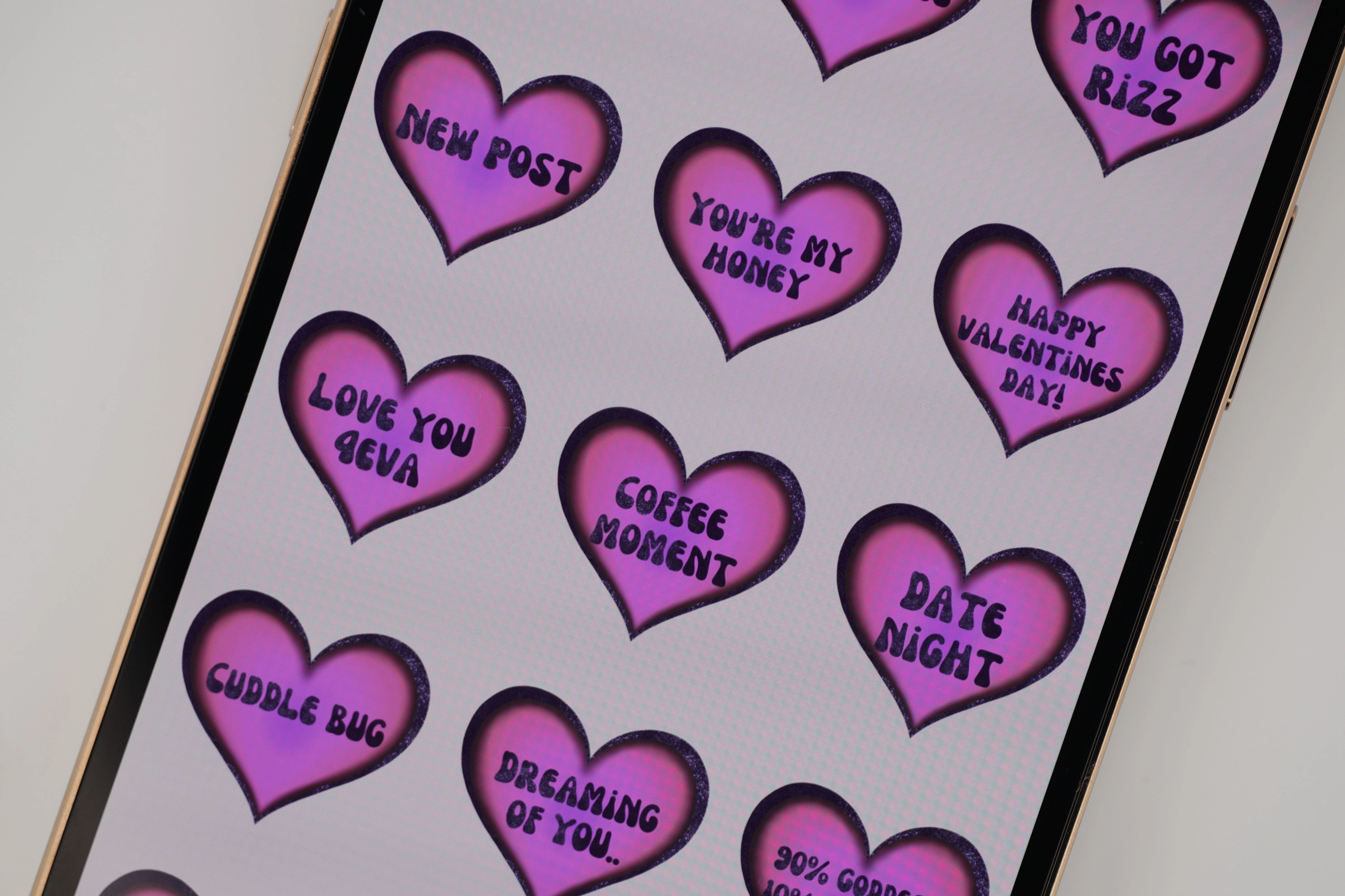 Pink & Lilac Ombré Hearts