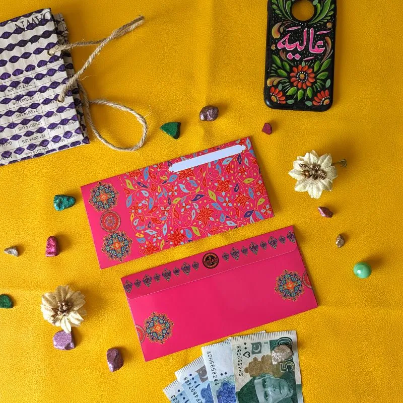 Pink Flora Envelopes