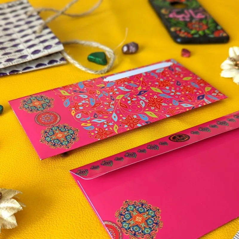 Pink Flora Envelopes