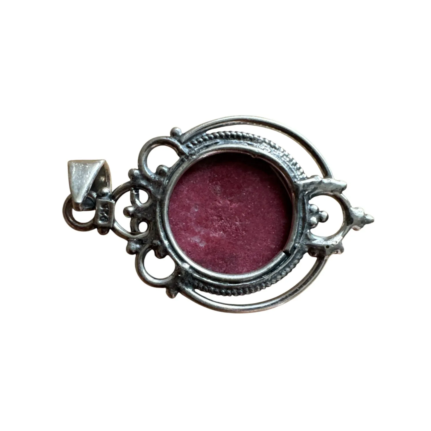 Pink Thulite Solid 925 Sterling Silver Pendant