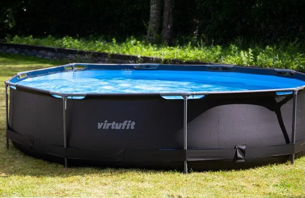 Piscina VirtuFit rotunda  244 cm diametru cu sistem filtrare inclus si cadru metalic
