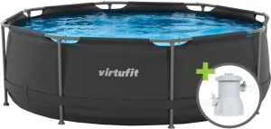 Piscina VirtuFit rotunda  244 cm diametru cu sistem filtrare inclus si cadru metalic