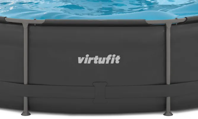 Piscina VirtuFit rotunda  244 cm diametru cu sistem filtrare inclus si cadru metalic