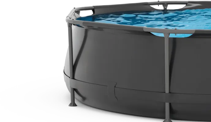 Piscina VirtuFit rotunda  244 cm diametru cu sistem filtrare inclus si cadru metalic