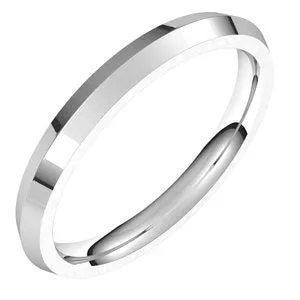 Platinum 2.5 mm Knife Edge Comfort Fit Band Size 5.5