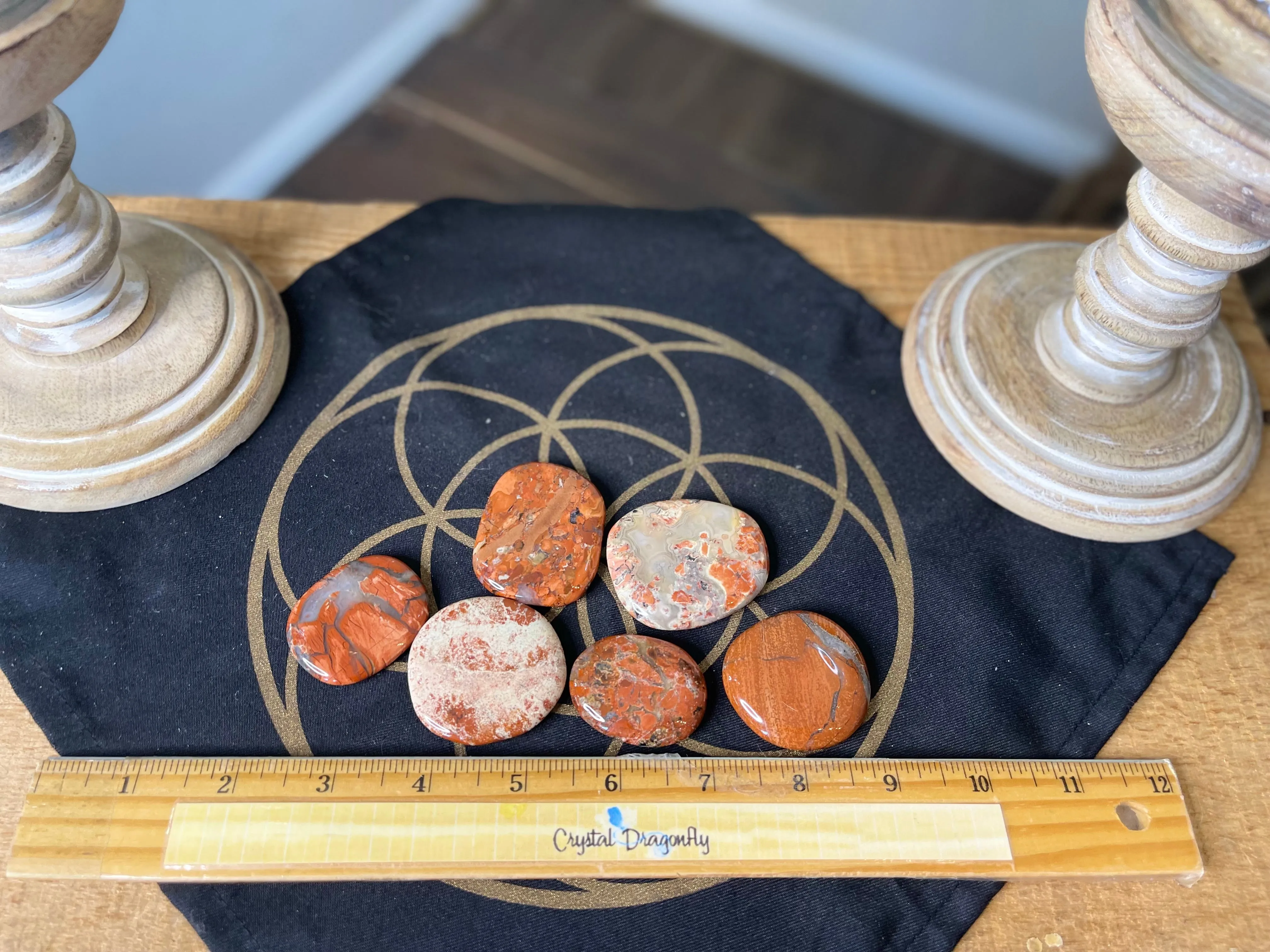 Poppy Jasper Pocket Stone for motivation, attuning with animals and uplifting FB1493