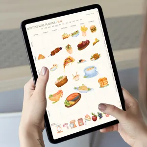 Premium Digital Meal Planner & Recipe Book (Store 1000  Recipes)