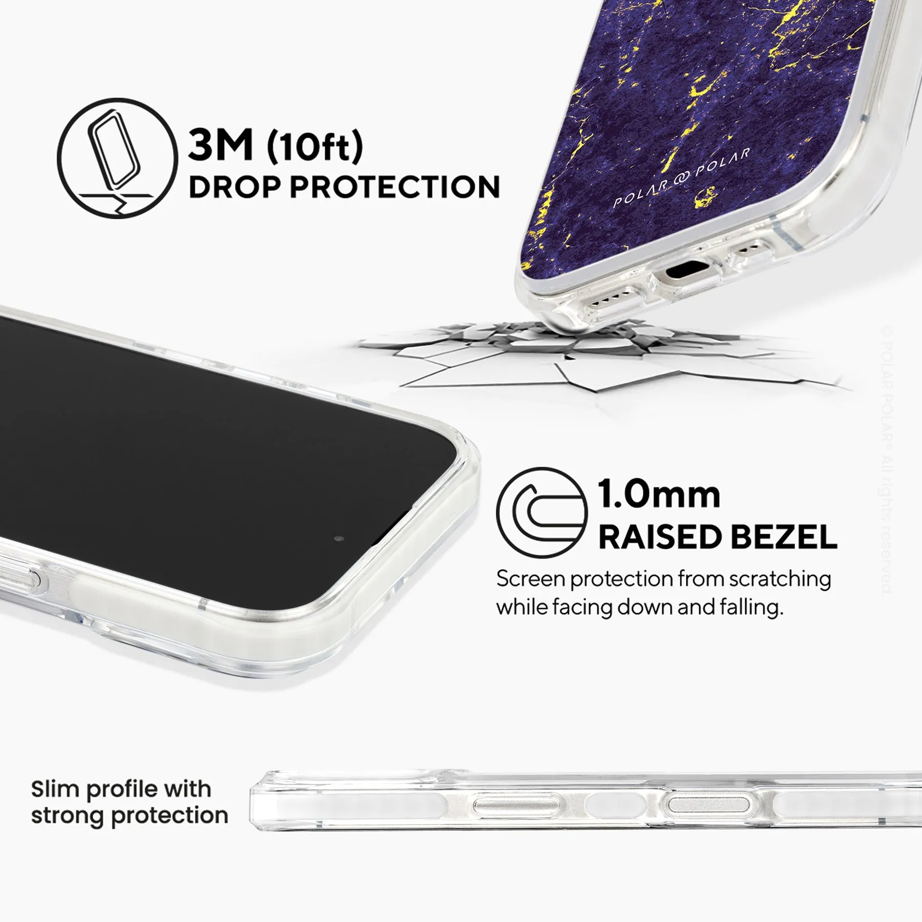 Purple Night - iPhone 16 Clear Bumper MagSafe Case