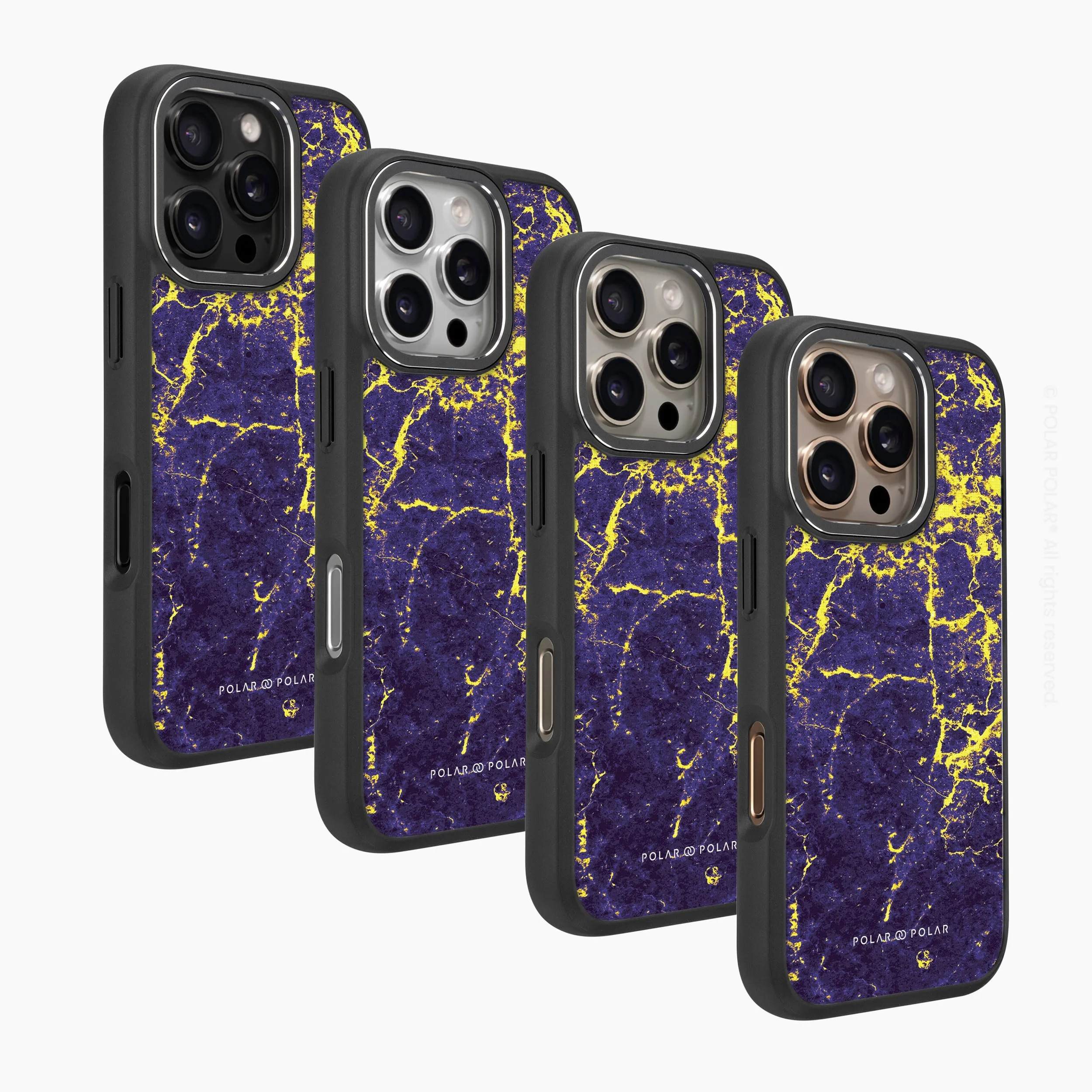 Purple Night - iPhone 16 Pro Max Frosted Black Bumper MagSafe Case