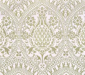 Quadrille Fabric: Pina - Custom French Green on Off White Suncloth (OUTDOOR)