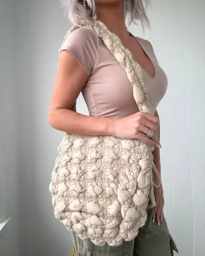 Quilted Slouch Bag - Khaki