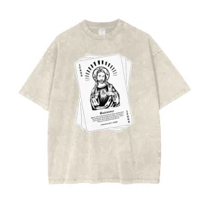 "Big Jesus" Oversized Snow Wash T-Shirt