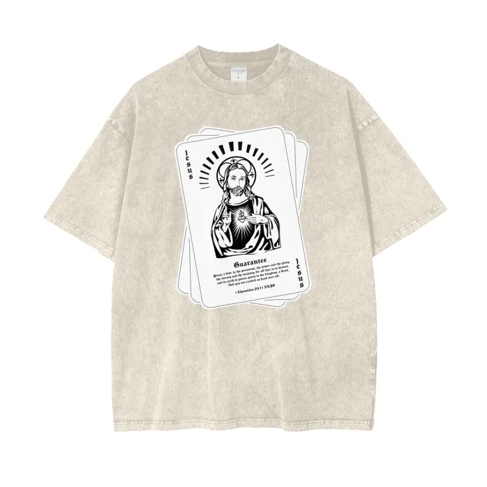 "Big Jesus" Oversized Snow Wash T-Shirt