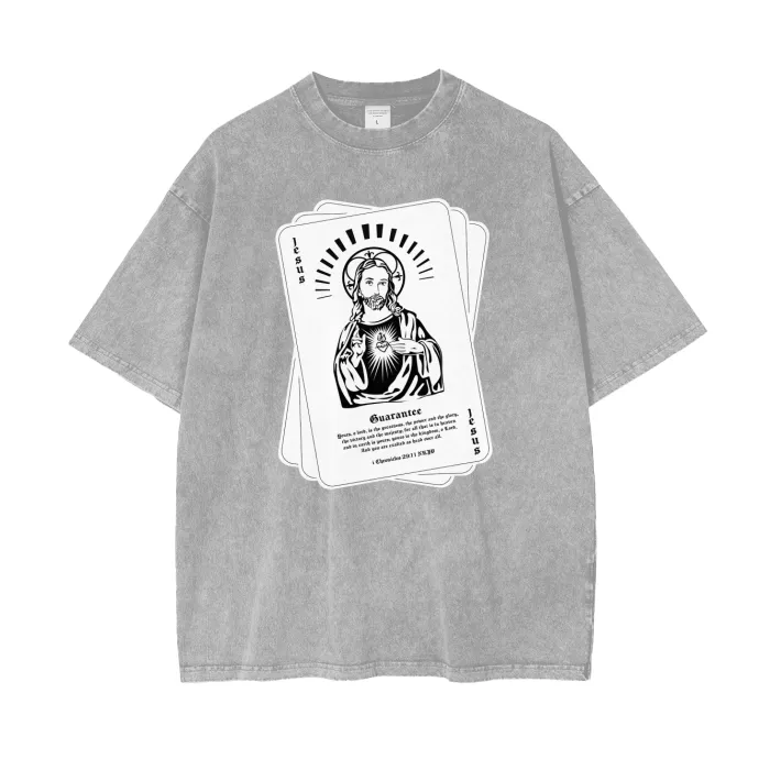 "Big Jesus" Oversized Snow Wash T-Shirt
