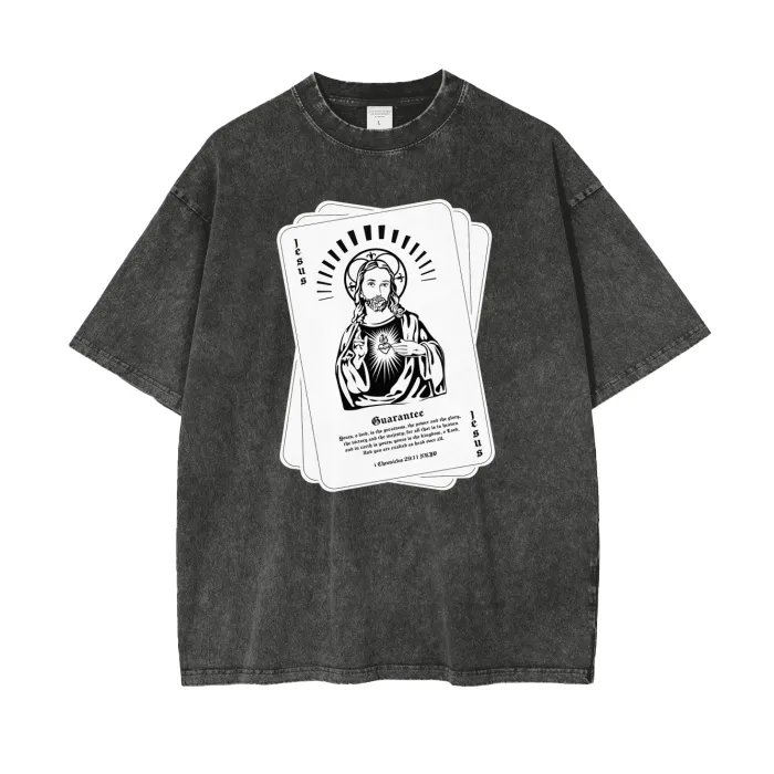 "Big Jesus" Oversized Snow Wash T-Shirt