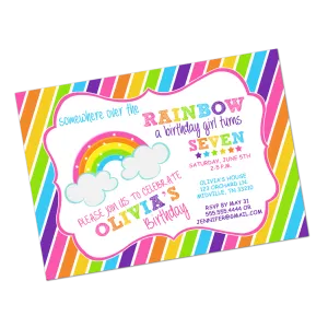 Rainbow Magic Brights Digital Birthday Invitation