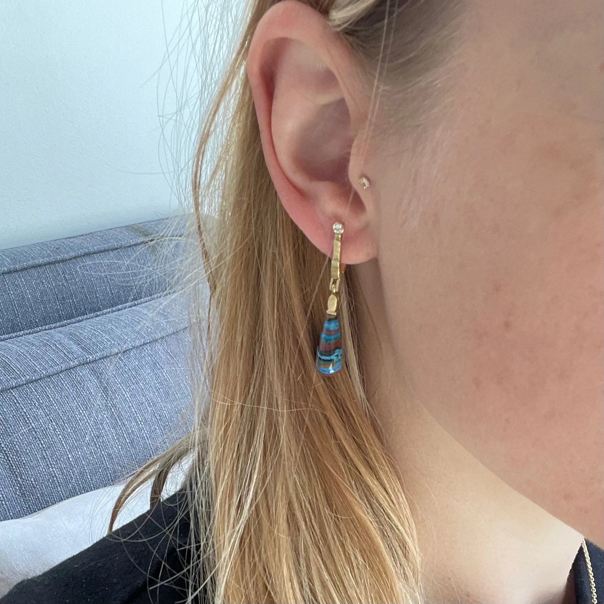 Rainbow Silica Sticks and Stones Earrings