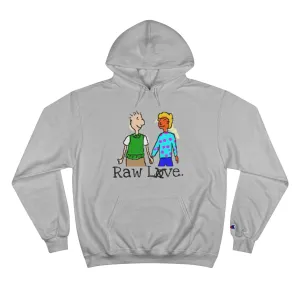 raw sushi "RAW LOVE" Champion Hoodie light grey
