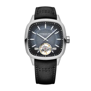 Raymond Weil Freelancer Calibre RW1212 Men’s Automatic Black Leather Strap Watch  40 X 40mm