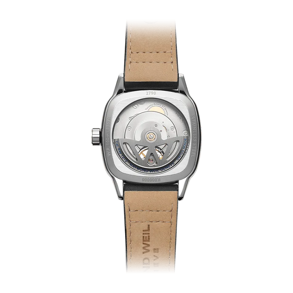 Raymond Weil Freelancer Calibre RW1212 Men’s Automatic Black Leather Strap Watch  40 X 40mm
